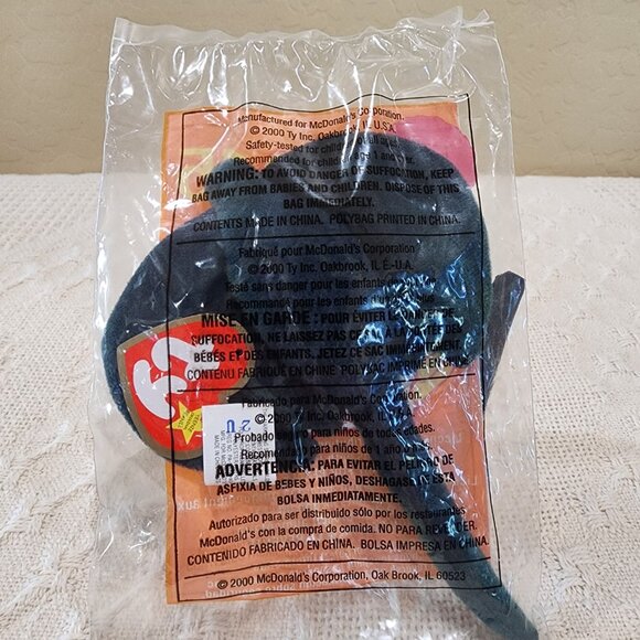 2000 TY TEENIE BEANIE BABIES McDonald's Happy Meal STING THE RAY #15 Plush NIP - Picture 3 of 6